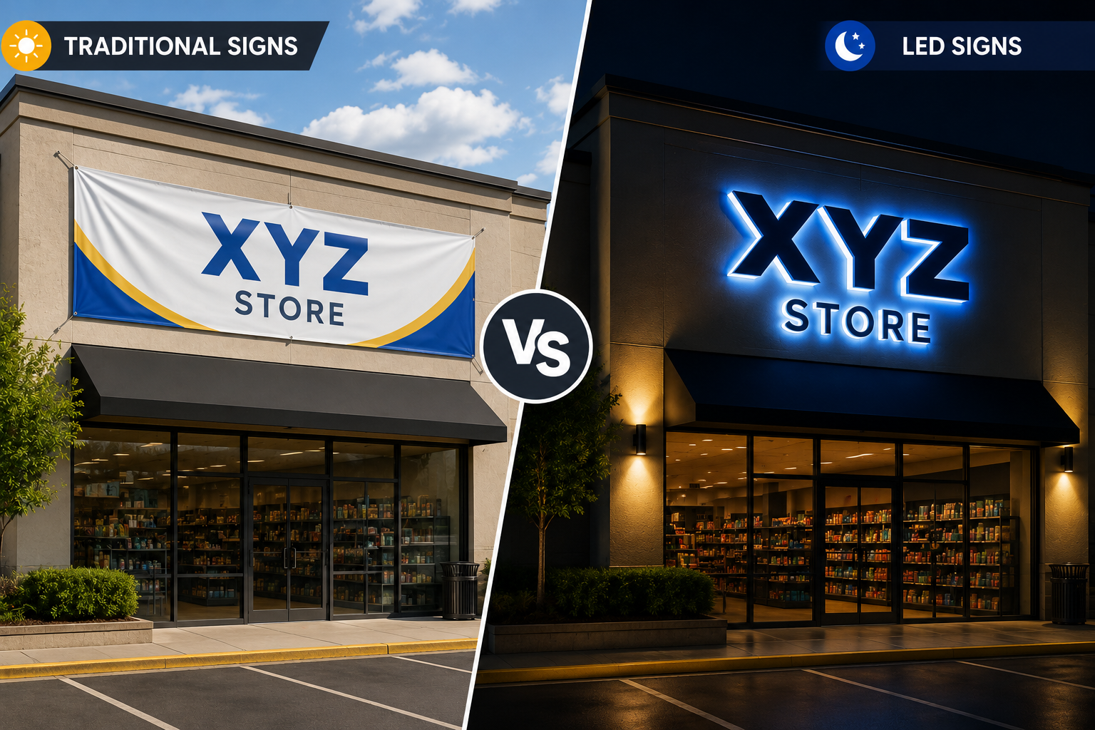 LED Signs vs. Traditional Signs