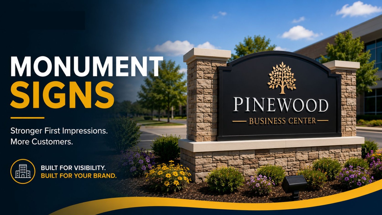 How Monument Signs Help Businesses Attract More Customers - Equinox Custom Signs Richmond VA